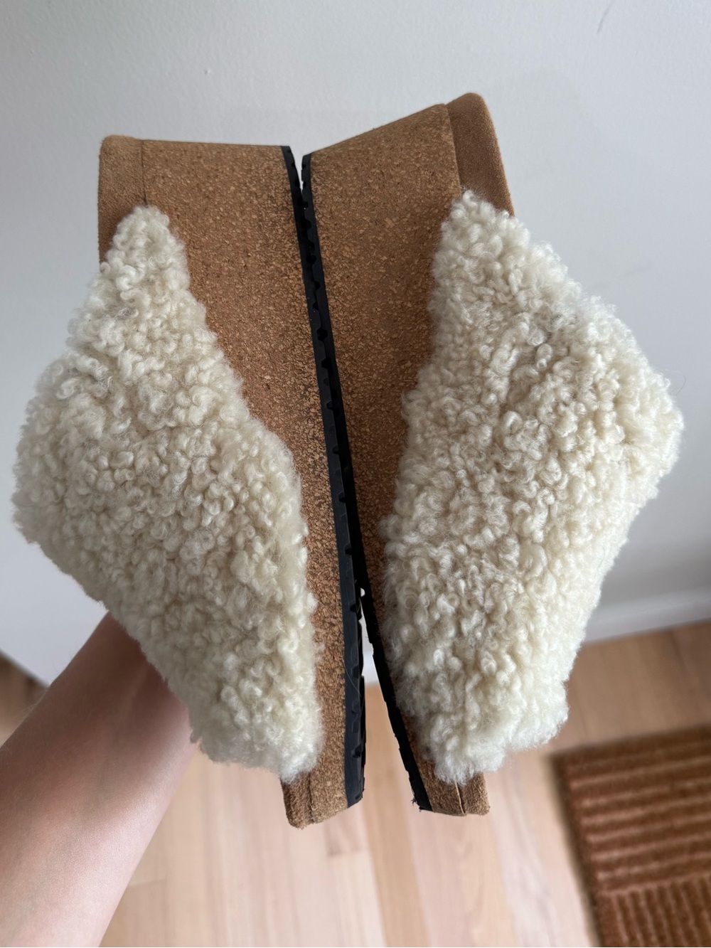 Birkenstock Papillio Namica Teddy Wedge Sandals - Size 39/Size 8 - Picture 14 of 15